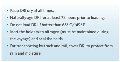 FIGURE 13 Additional guidelines for shipping CDRI