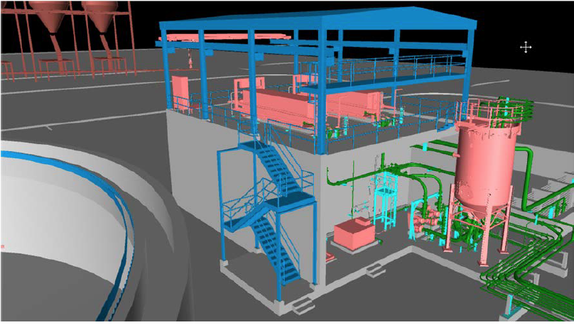FIGURE 3. Slurry treatment station with dewatering unit