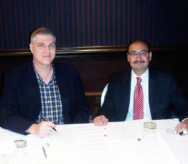 Stephen Montague with Pravin Mathur