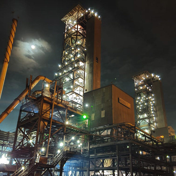 DRIC plant at night