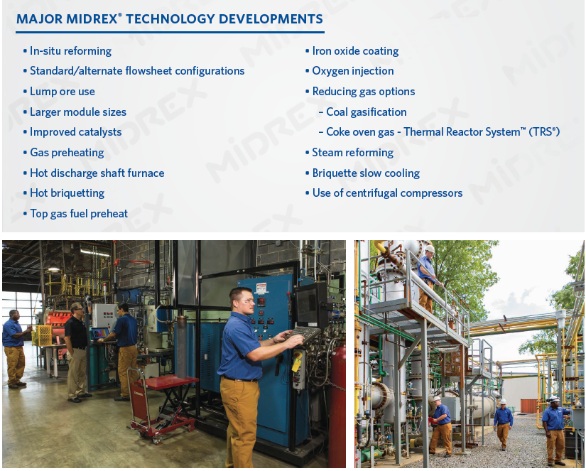 MAJOR MIDREX® TECHNOLOGY DEVELOPMENTS
