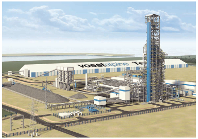 Rendering of HBI plant in Corpus Christi, TX