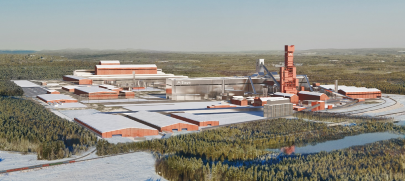 Rendering of Stegra Green Steel Complex in Boden, Sweden